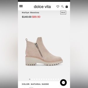 Dolce Vita Hollyn suede booties sz 9